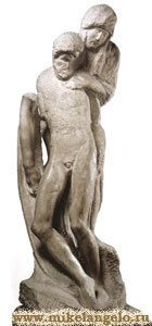 Пьета Ронданини, или Оплакивание, неоконченная мраморная скульптурная группа. Микеланджело / www.mikelangelo.ru