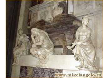 Надгробие на могиле Микеланджело. Церковь Санта Кроче. Флоренция / www.mikelangelo.ru