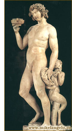 Вакх. Мраморная статуя. Микеланджело / www.mikelangelo.ru