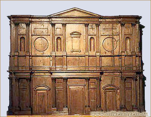 Модель фасада церкви Сан Лоренцо. Микеланджело / www.mikelangelo.ru